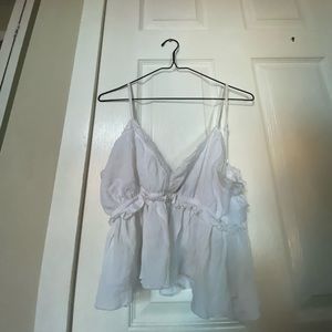 Ditsy ruffled tank size medium